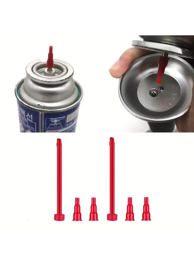 6 Piece Set Butane Gas Canister Adapter For Lighters And Torches Leakproof Design - Image 3