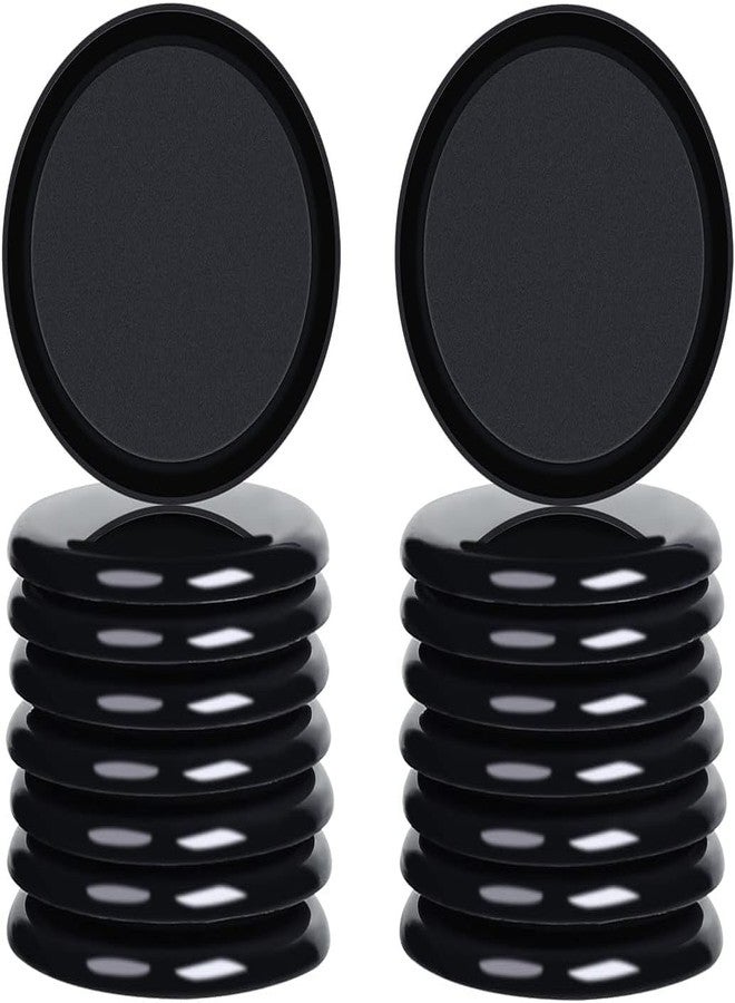 Ezprotekt 16 Pack Reusable Furniture Slider for Carpet,3.5 Inch Round Black Furniture Mover,Furniture Sliders Carpet Sliders Furniture Moving Sliders Furniture Moving Pads Furniture Glides - Image 1