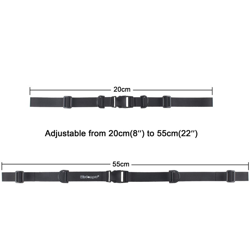 Wisdompro Backpack Chest Strap, Heavy Duty Adjustable Backpack Sternum Strap Chest Belt with Quick Release Buckle for Hiking and Jogging - with Slide Locks (Black) - Image 3