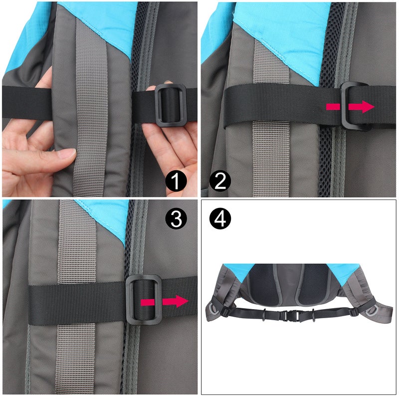 Wisdompro Backpack Chest Strap, Heavy Duty Adjustable Backpack Sternum Strap Chest Belt with Quick Release Buckle for Hiking and Jogging - with Slide Locks (Black) - Image 5