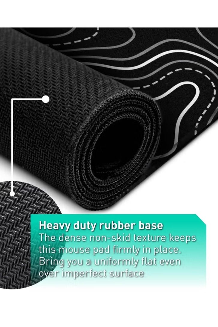 Daxiongmao Large Gaming Mouse Pad 900x400x3mm Large Desk Mat for Keyboard & Office Decor - Topographic Map - Image 3