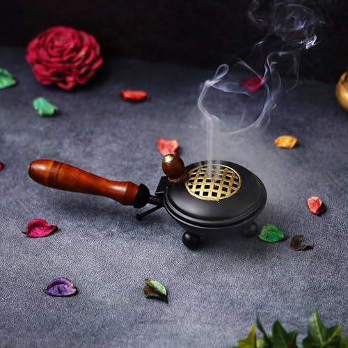 Sanvatsar Metal Incense Burner - Butterfly Loban Dani Dhoop Dani Aarti Metal Loban Burner for Home Office Temple Puja - Diwali Decoration Items (Black) - Image 1