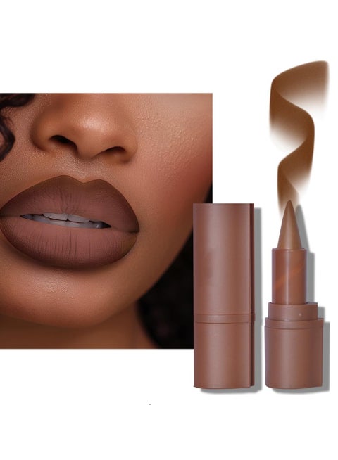 2-in-1 Gradient Lip Liner and Lipstick Lip Combo Set - Achieve Flawless Contour and Gradual Ombre Effect with Easy-to-Use Crayon Form and Cone Tip - Non-Smudging, Long-Lasting (01# Milk Tea, 1)