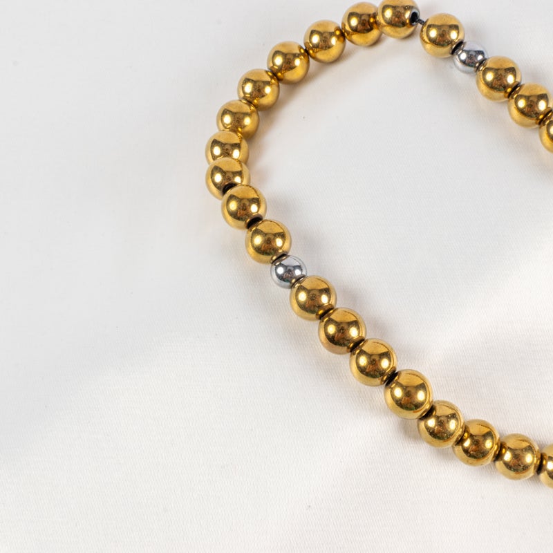 سبحة من الهيماتيت الذهبي من 33 حبة - Image 2