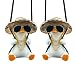 FengleAuto 2PCS Cool Swing Duck Car Pendant Swing Duck Car Hanging Ornament Decoration Interior Rearview Mirror Accessories Style F - Image 2