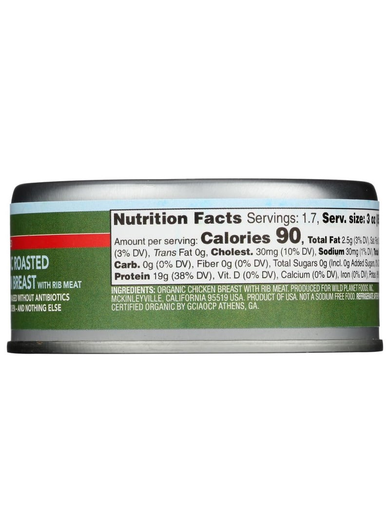 WILD PLANET Roasted Chicken Breast, No Salt At least 95% Organic [ 5 Ounce Each, 4 Pack ] Non GMO, Gluten Free! - Image 2