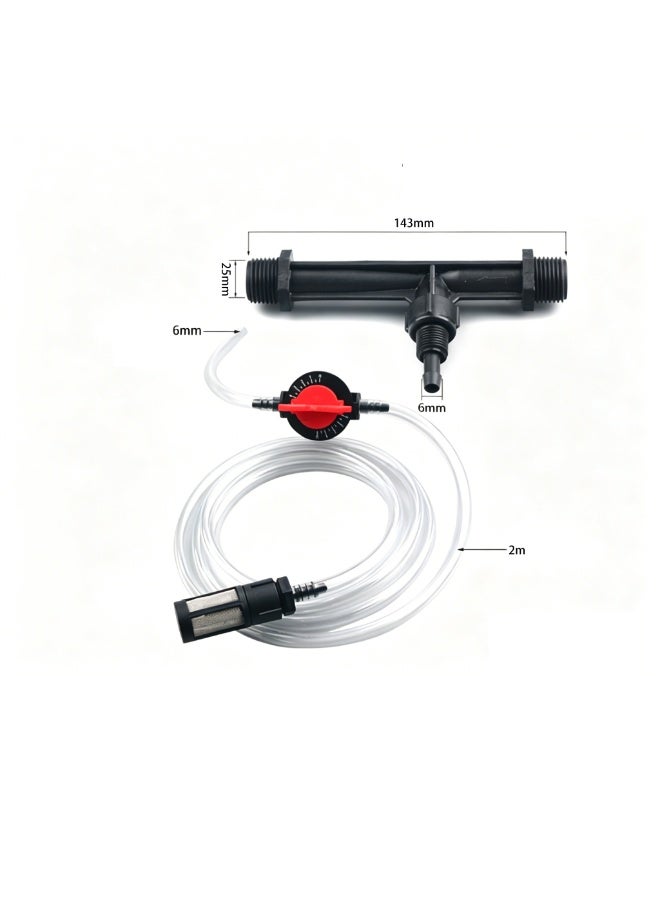 3/4 Garden Irrigation Device Kit, Fertilizer Injector Switch Filter Water Tube Garden Watering System Kit - Image 1