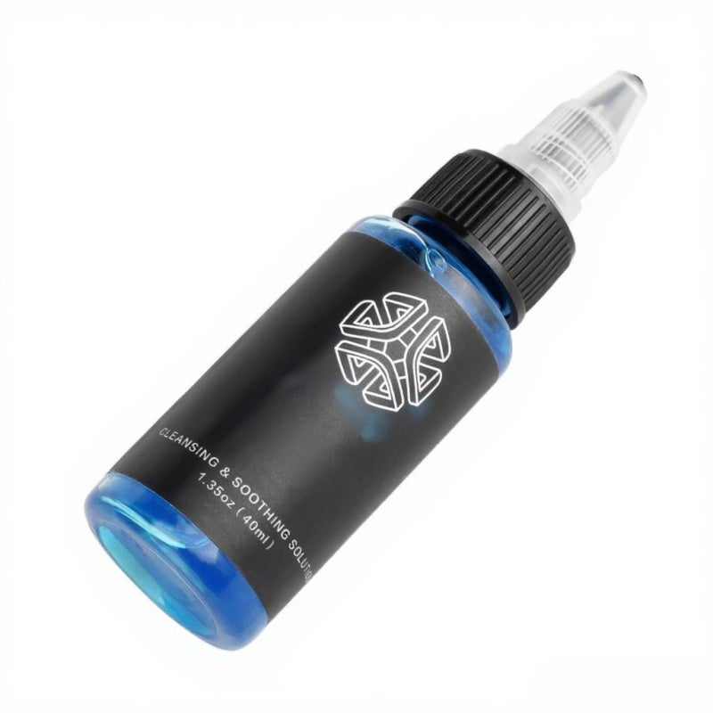 Blue Tattoo Soap: Press Bottle With Rich Foam - Gentle Non-Irritating Cyanobacteria Solution For Tattoo Beginners, Professional Artists, Tattoo Shops - Image 5