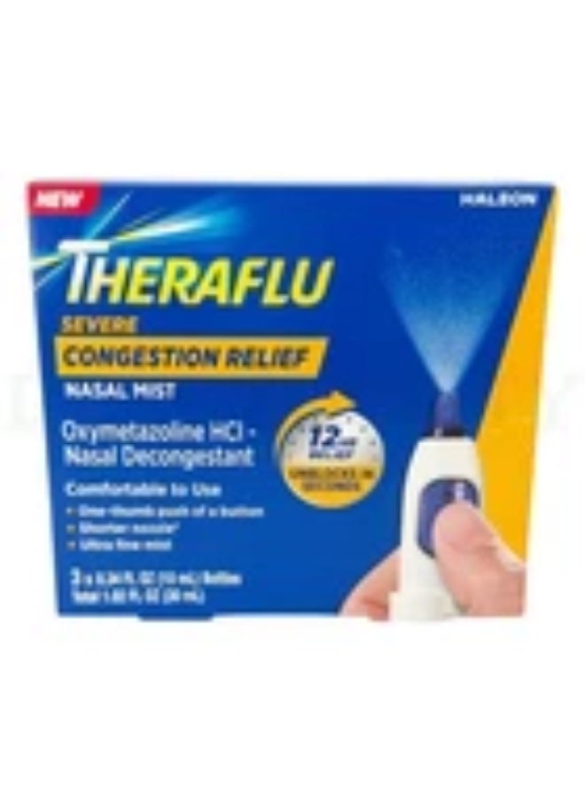 Theraflu Severe Congestion Relief Nasal Mist 3 Pack 0.34oz Each - Image 1