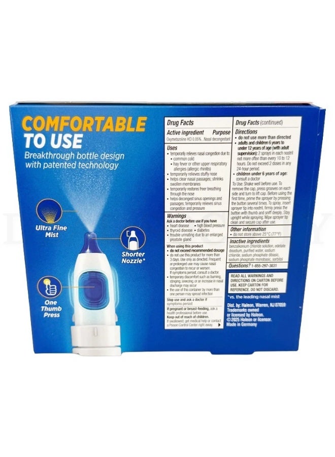 Theraflu Severe Congestion Relief Nasal Mist 3 Pack 0.34oz Each - Image 2