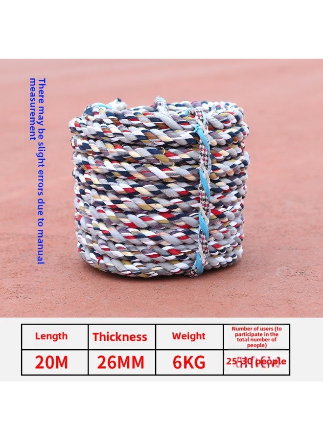Multi-directional Tug-of-war Rope Fun Games Group Building Development Activities Game Props Special For Children And Adults Tug-of-war Competition-Product Color:About 26 People 20.12m Pounds Of Cloth Rope  - Image 1