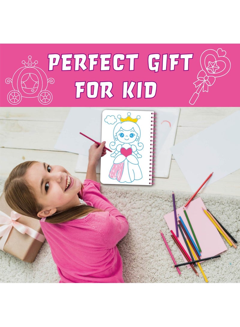 Capstro Foil Art Craft Sticker Book – Princess Magical Art Picture Booklet | 16 Foil & 16 Coloring Pages + 80 Foil Sheets & Bamboo Stick | DIY Glitter Foil Art Book for Kids Age 3+ | Creative Craft Gift for Girls - Image 5