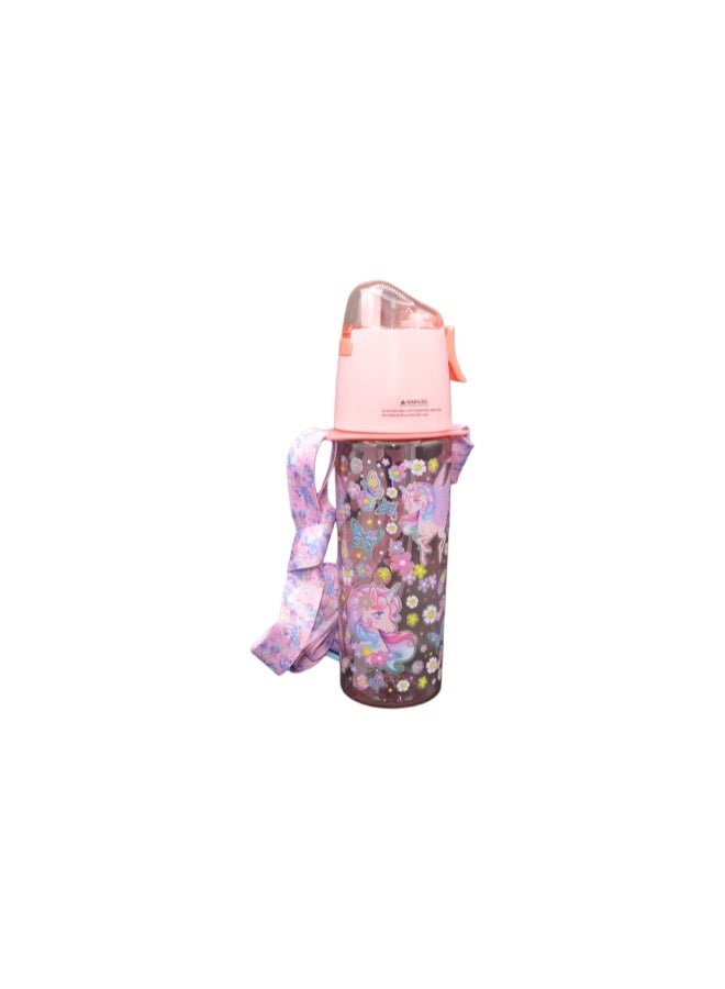 Five dream house 580ml Kids Spray Water Bottle, School Water Spray Bottle with Unicorn Print, Cooling Spray Bottle for Kids with Quick Dry Shoulder Strap, Kids Mist Bottle, 2 in 1 Drinking & Misting Water Bottle for School Outdoor Activities - Image 1