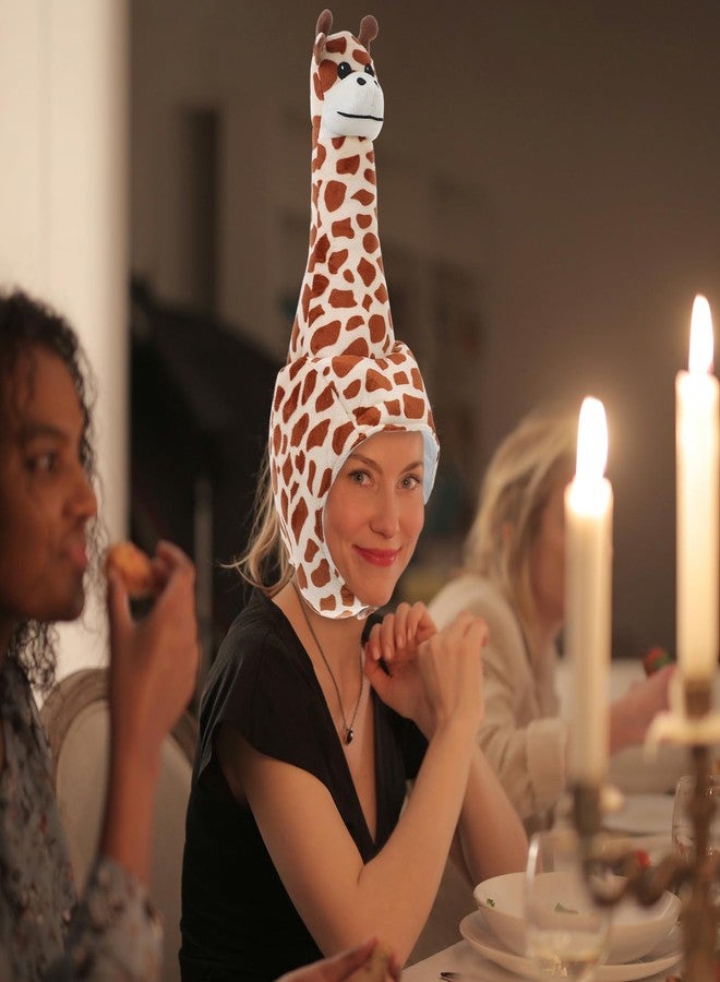 SAFIGLE Giraffe Hat：Giraffe Costume Hat Plush Animal Headwear for Adults and Kids - Cute and Funny Shape, Soft and Comfortable, Perfect for Parties, Cosplay, and Fun - Image 5