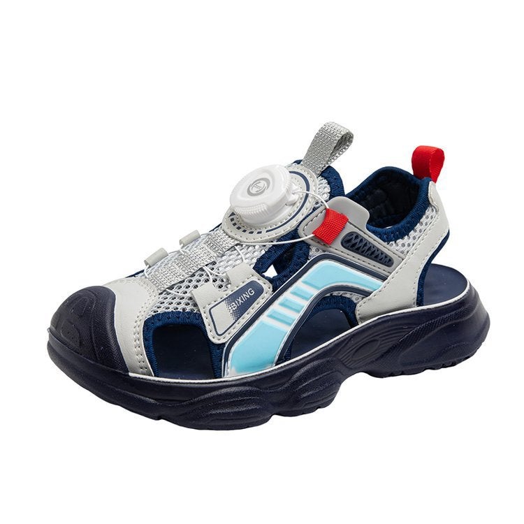 Girls Baby Toe-Cap Sandals Sports Boys Beach Functional Shoes Little Girls Soft-Soled Shoes - Image 1
