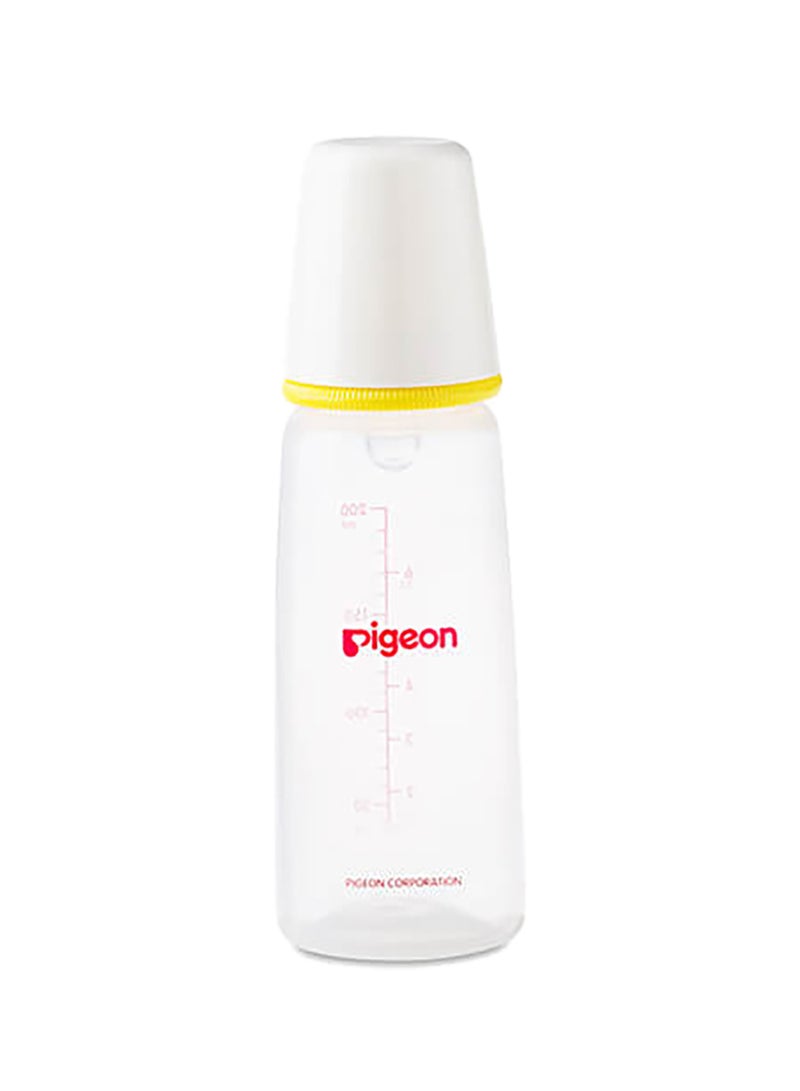 pigeon Plastic Bottle Slim Neck White Cover, multicolor, BPA Free, 200 ml - Image 1