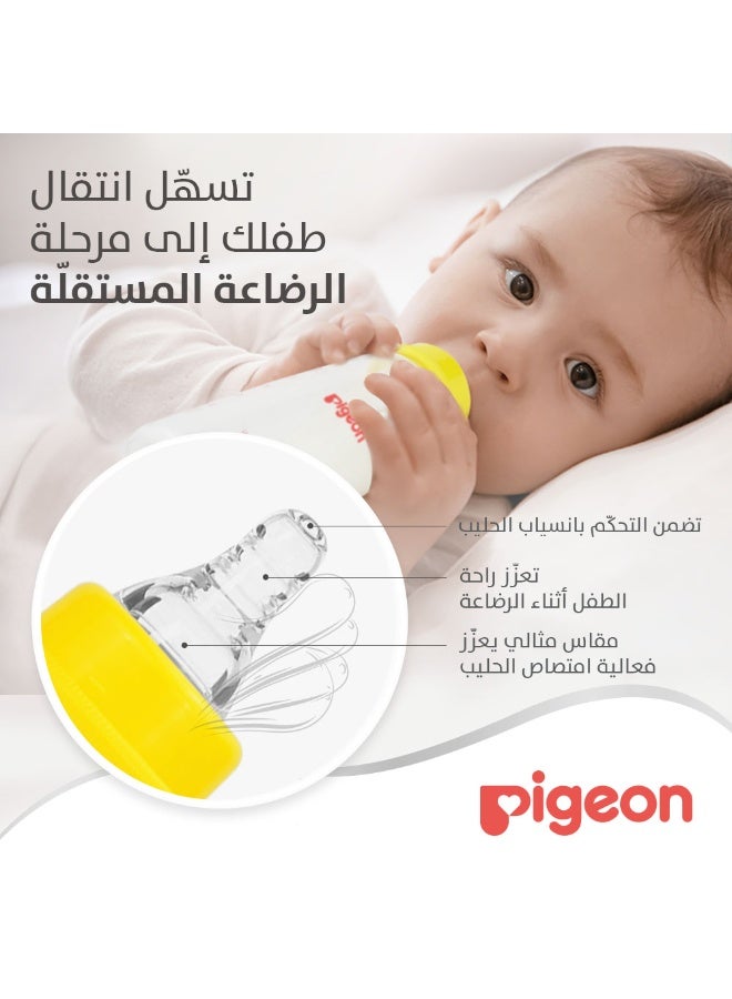 pigeon Plastic Bottle Slim Neck White Cover, multicolor, BPA Free, 200 ml - Image 3