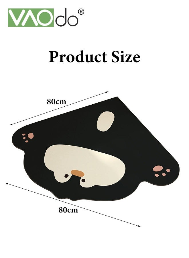 فاو دو سجادة مطبخ غير منتظمة، سجادة مطبخ مبطنة مضادة للتعب، سجادة مكتب غير قابلة للانزلاق، سجادة مطبخ مقاومة للأوساخ وسهلة التنظيف للمطبخ والأرضية والمكتب والحمام 80*80 سم - Image 3