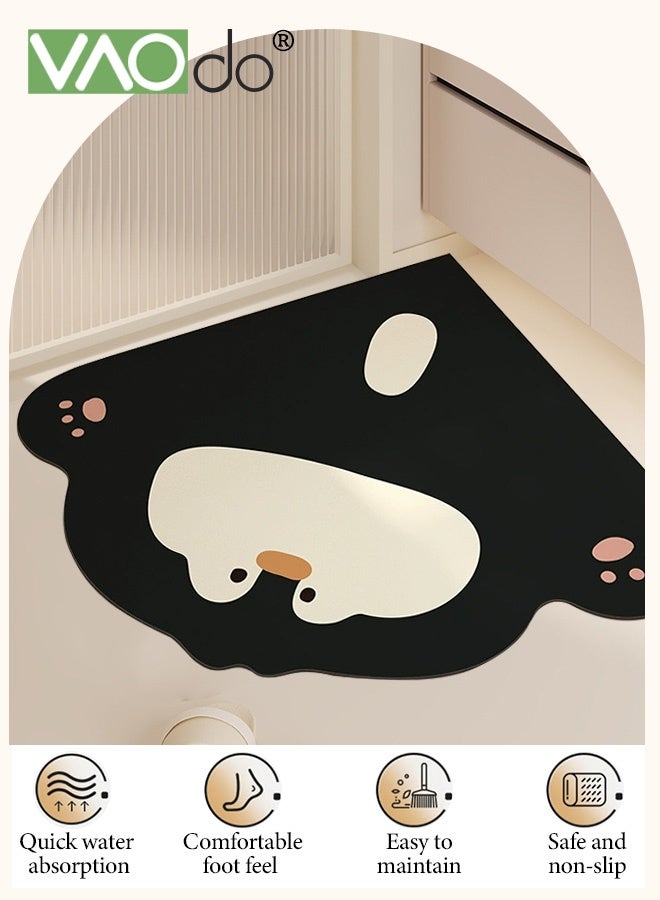 فاو دو سجادة مطبخ غير منتظمة، سجادة مطبخ مبطنة مضادة للتعب، سجادة مكتب غير قابلة للانزلاق، سجادة مطبخ مقاومة للأوساخ وسهلة التنظيف للمطبخ والأرضية والمكتب والحمام 80*80 سم - Image 2