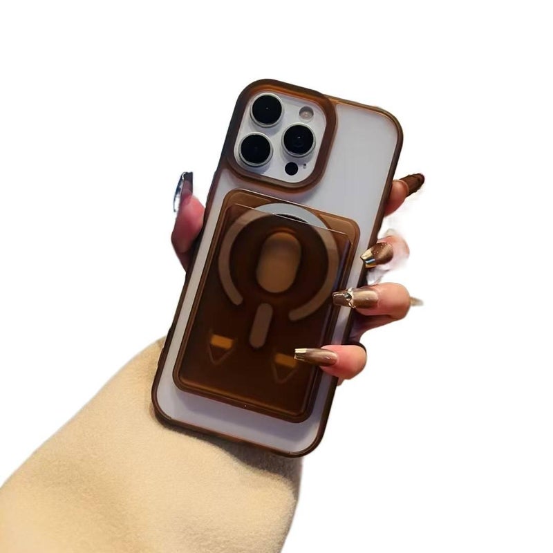 غطاء MagSafe | Coffee Brown TPU | مقاوم للصدمات لـ iPhone 14 / 14 Plus / 14 Pro / 14 Pro Max | حامل بطاقات - Image 1