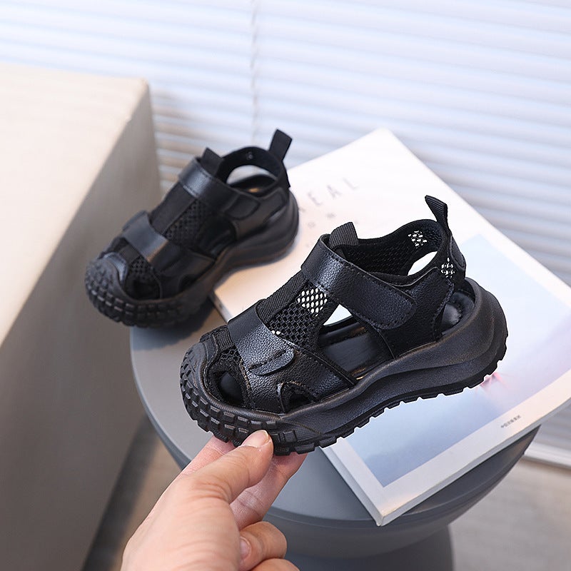 Children'S New Breathable Sandals Mesh Frame Shoes Boys Sports Sandals Children'S Kick-Proof Toe Toe Protection Breathable - Image 3