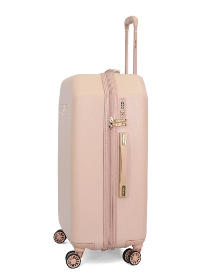 DKNY Allure Hardside Luggage on Wheels for Unisex | Ultra Lightweight ABS on with Spinner Wheels 4 Color Pink