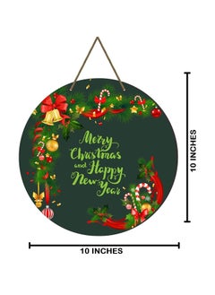 Webelkart Webelkart®️ Premium Merry Christmas and Happy New Year Printed Wall Hanging Christmas Decorations Items 10 Inches  - Image 3