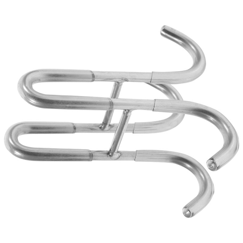 304 Stainless Steel Double Sided Shower Door Towel Hook Holder With 4 Hooks - Image 2