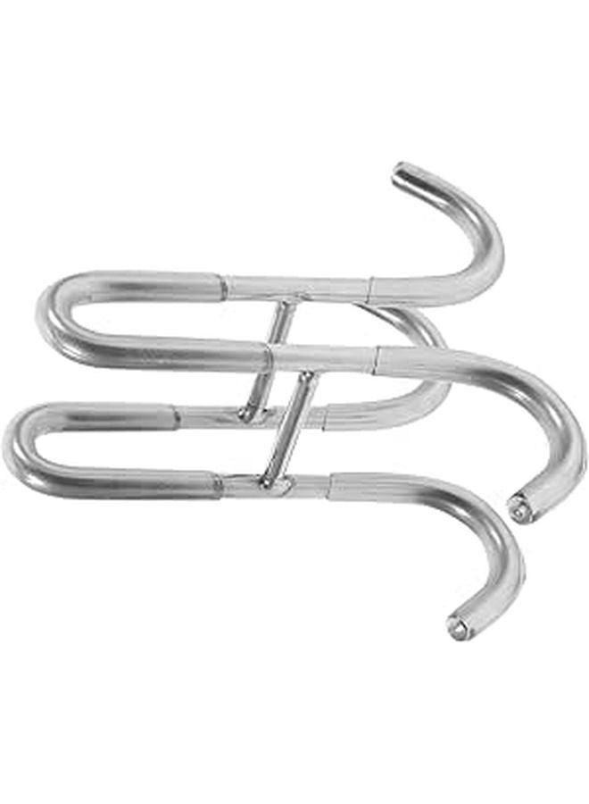 304 Stainless Steel Double Sided Shower Door Towel Hook Holder With 4 Hooks - Image 1