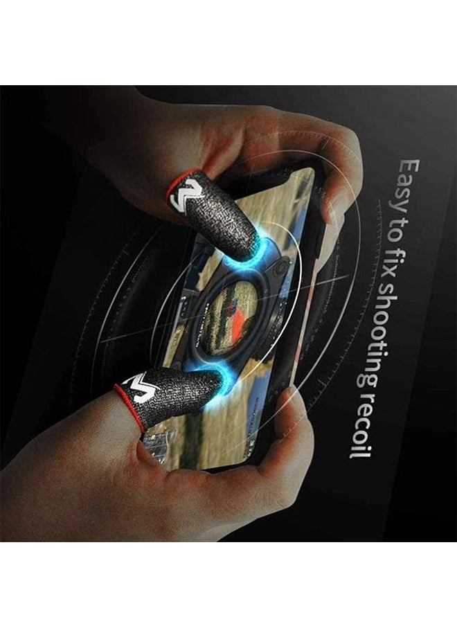 2-Pairs Gaming Finger Sleeves For Mobile Game Controller High-sensitive Anti-Sweat Breathable Seamless Finger Sleeve For Mobile /Tablet
