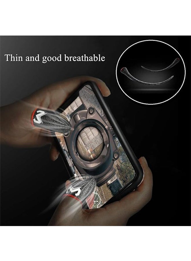 2-Pairs Gaming Finger Sleeves For Mobile Game Controller High-sensitive Anti-Sweat Breathable Seamless Finger Sleeve For Mobile /Tablet