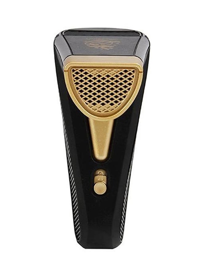 Bakhoor Portable Incense Burner Black/Gold 11.5x5x11.5cm - Image 1