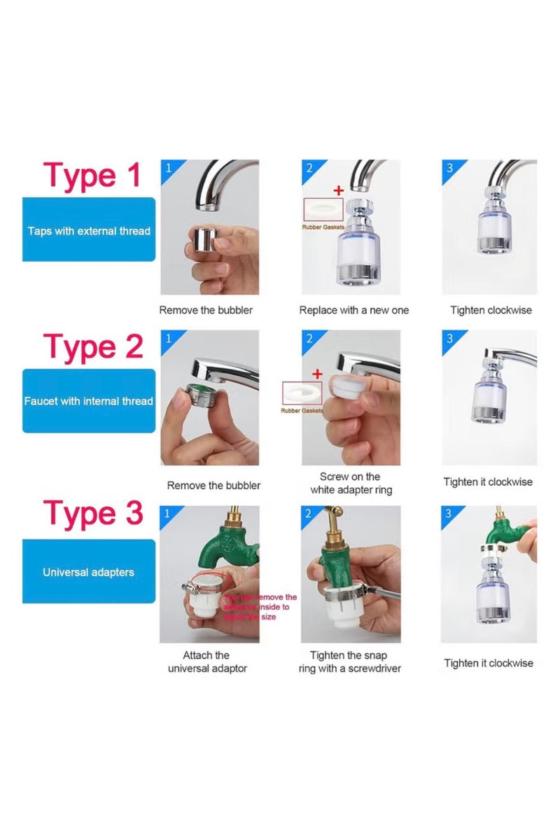 HassanZ Water filter for faucet with 360 degree rotation comes with a head package with 5 filters and is of excellent quality - Image 3