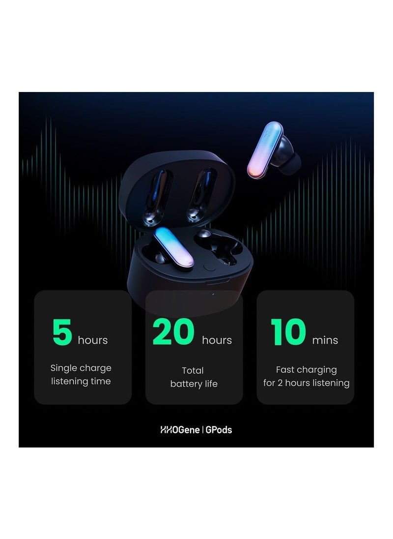 HHOGene Gpods Colorful RGB Wireless Earbuds with Light Control, ANC Bluetooth Rainbow Earphones in Ear with Fast Charging Case, IPX4 Sweatproof Sport Gaming Hiking Traveling for iPhone & Android  - Image 5