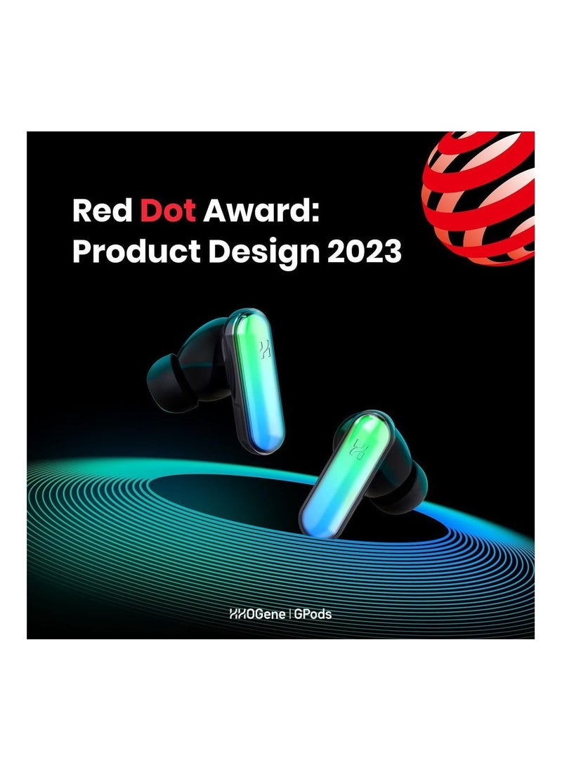 HHOGene Gpods Colorful RGB Wireless Earbuds with Light Control, ANC Bluetooth Rainbow Earphones in Ear with Fast Charging Case, IPX4 Sweatproof Sport Gaming Hiking Traveling for iPhone & Android  - Image 4