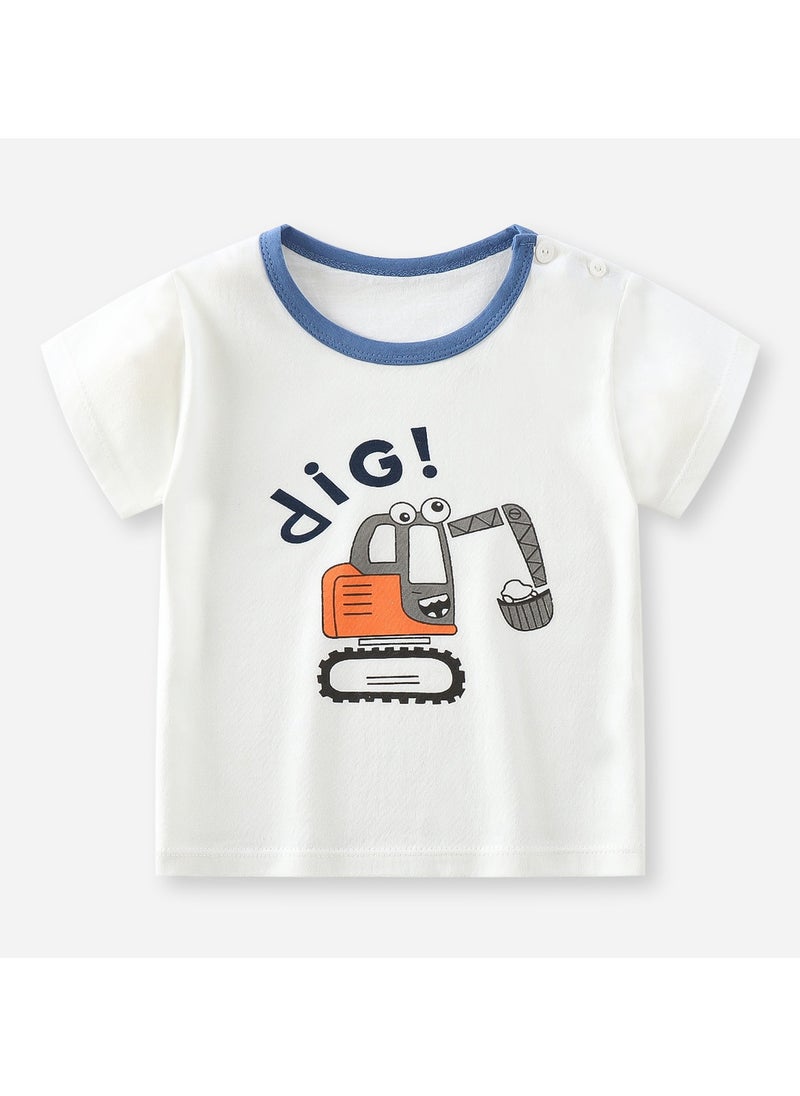 SKT Shiketro - Pure Cotton Student Children's T-Shirt Short Sleeves - Image 1