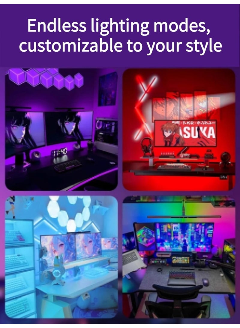 ALAMAREQ LED Strip, DIY RGBIC LED Strip, Light Strip, PC Backlight with Screen Colour, Sync USB LED Lighting (for 24-32 Inch PC Monitor) - Image 4