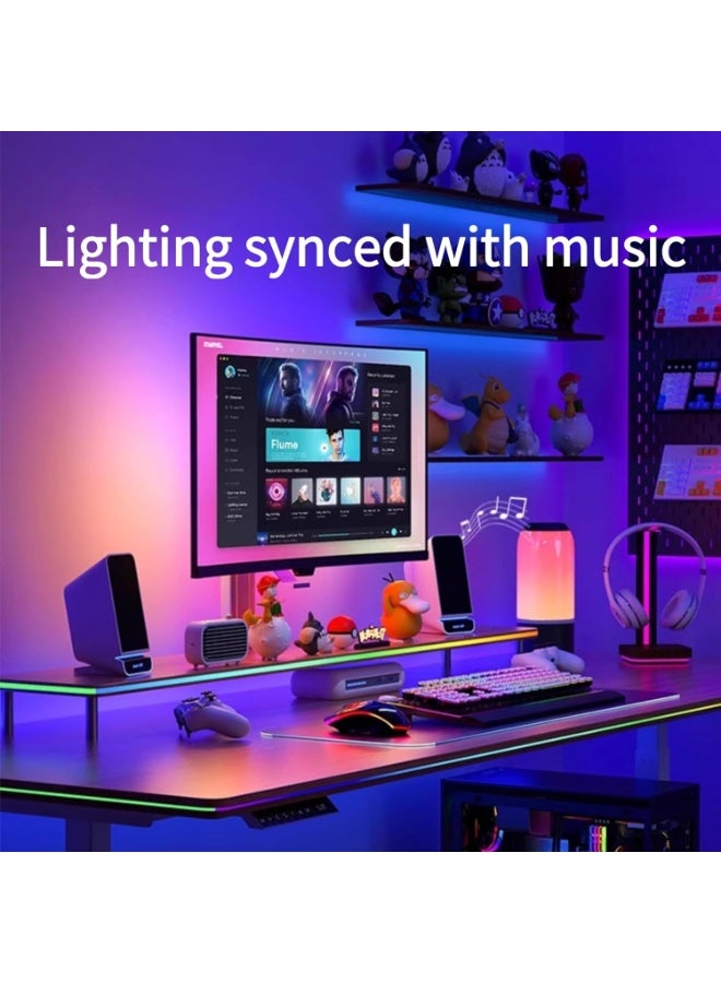 ALAMAREQ LED Strip, DIY RGBIC LED Strip, Light Strip, PC Backlight with Screen Colour, Sync USB LED Lighting (for 24-32 Inch PC Monitor) - Image 3