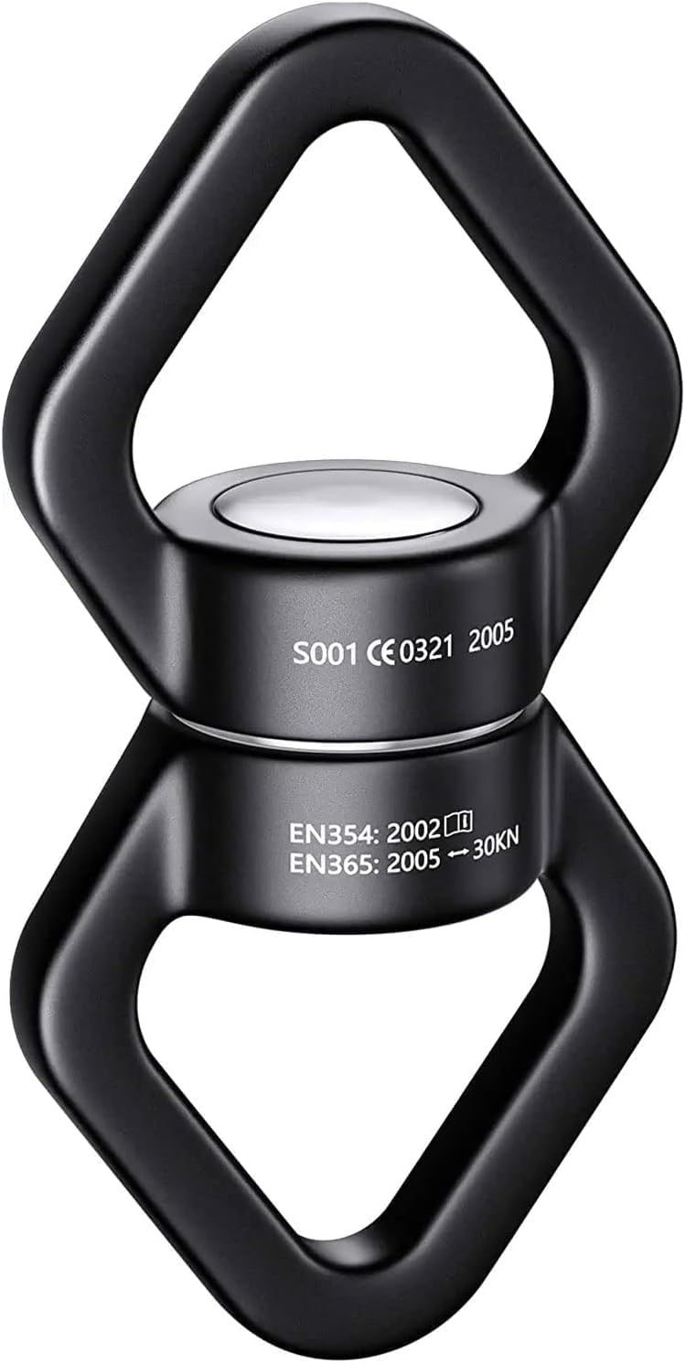 TERRIFI Swing Swivel (30 KN, 6744lbs Rated Breaking Point) Safest Rotational Device Hanging Accessory for Web Tree Swing, Aerial Dance, Swing Spinner Hanger, Rock Climbing, Hanging Hammocks - Image 1