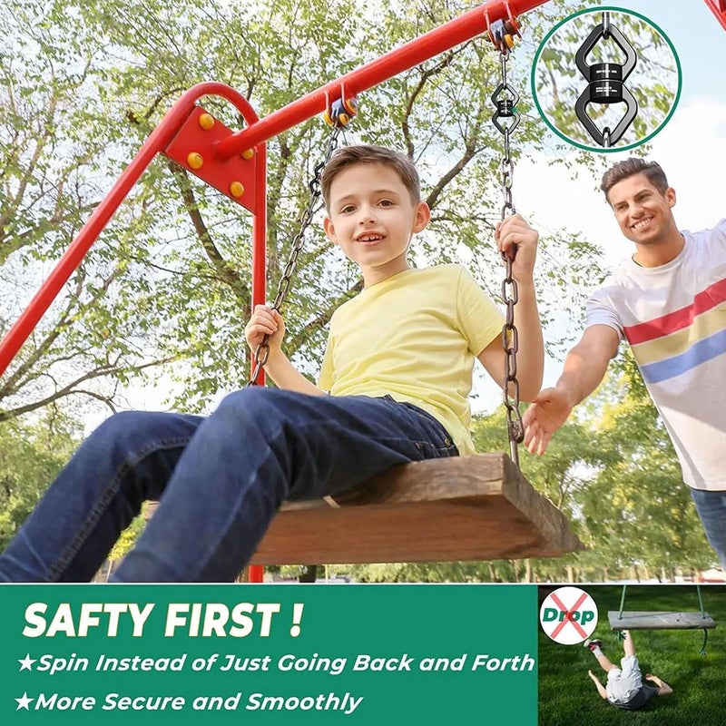 TERRIFI Swing Swivel (30 KN, 6744lbs Rated Breaking Point) Safest Rotational Device Hanging Accessory for Web Tree Swing, Aerial Dance, Swing Spinner Hanger, Rock Climbing, Hanging Hammocks - Image 5