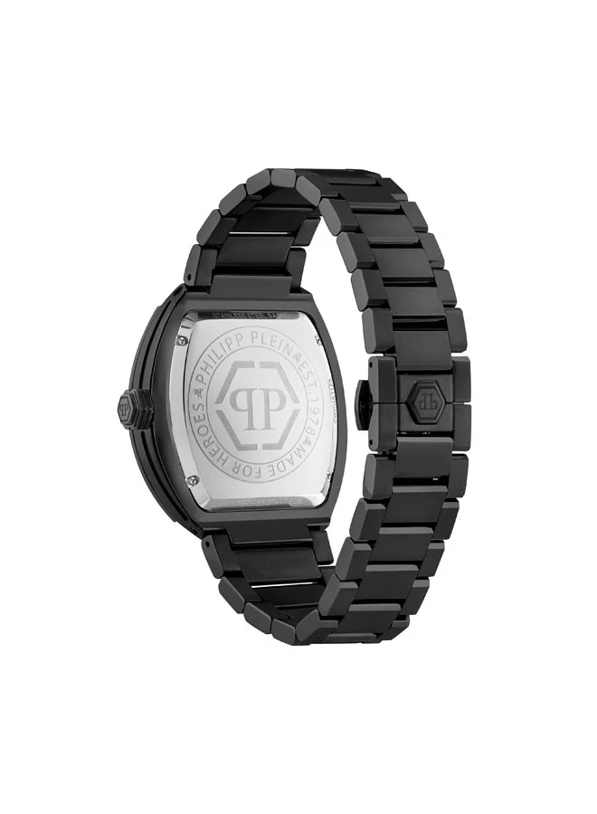 Philipp Plein Hexagon Phantom Stainless Steel Bracelet Analog Watch for Men, 44mm