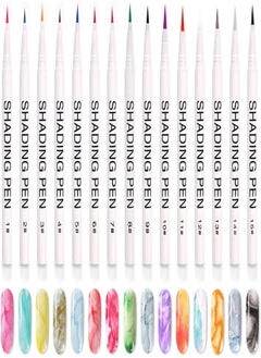 5 Pcs Nail Art Pen Gel | Smudge Pen For Nail, Nail Art Pens In 15 Vibrant Colors, Step Nail Polish Pen For Nail Art DIY Drawing, Polish Marker Pen No Base And Top Coat No UV LED Needed