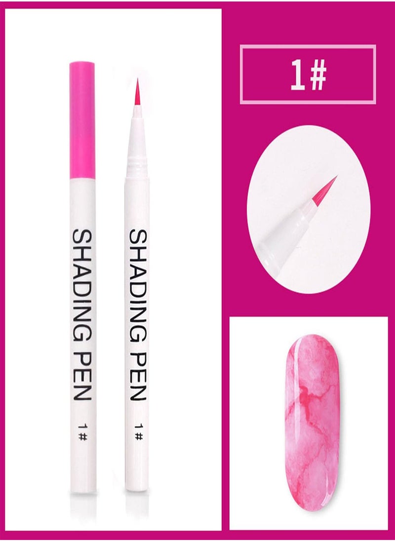 GGOOT - 5 Pcs Nail Art Pen Gel | Smudge Pen For Nail, Nail Art Pens In 15 Vibrant Colors, Step Nail Polish Pen For Nail Art DIY Drawing, Polish Marker Pen No Base And Top Coat No UV LED Needed - Image 1