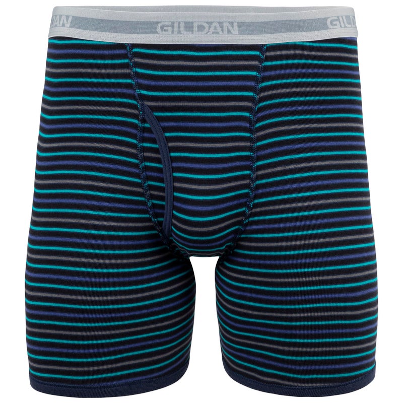 Gildan سراويل داخلية بوكسر للرجال من جيلدان، عبوة متعددة، مختلط بحري (5 قطع)، كبير جداً - Image 4