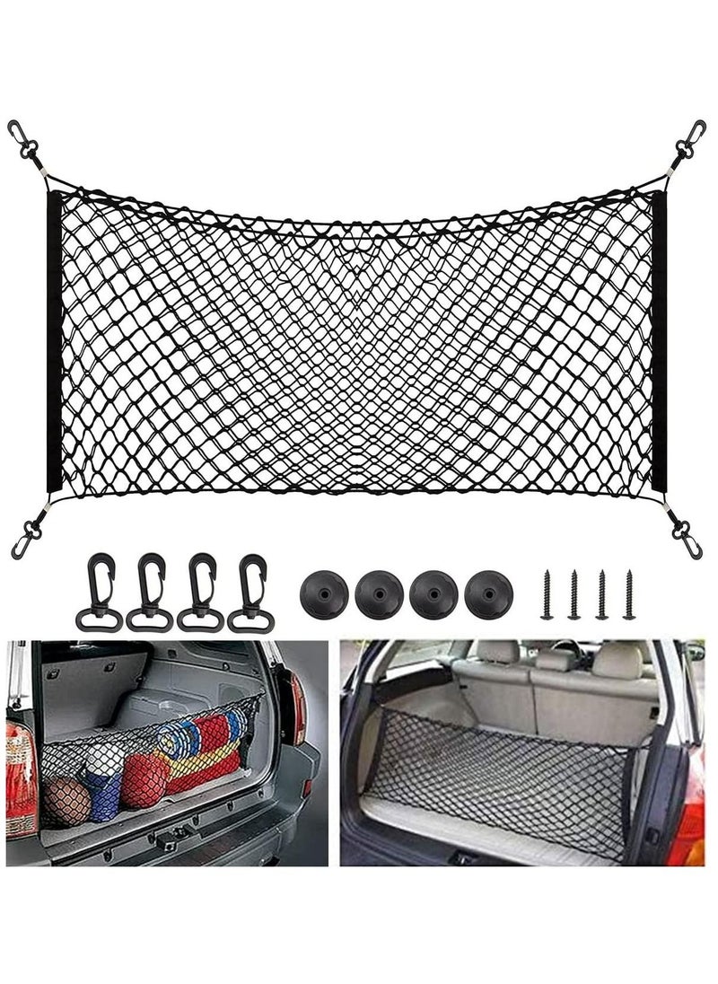 Rubik - Car SUV Trunk Cargo Net Storage Organizer Wall (105x50cm) Fit For Toyota Land Cruiser Prado RAV4 Toyota Sequoia FJ Cruiser Fortuner Crolly Camry Yaris - Image 1