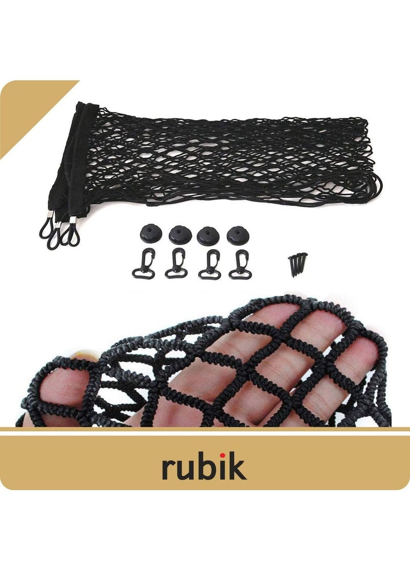 Rubik - Car SUV Trunk Cargo Net Storage Organizer Wall (105x50cm) Fit For Toyota Land Cruiser Prado RAV4 Toyota Sequoia FJ Cruiser Fortuner Crolly Camry Yaris - Image 1