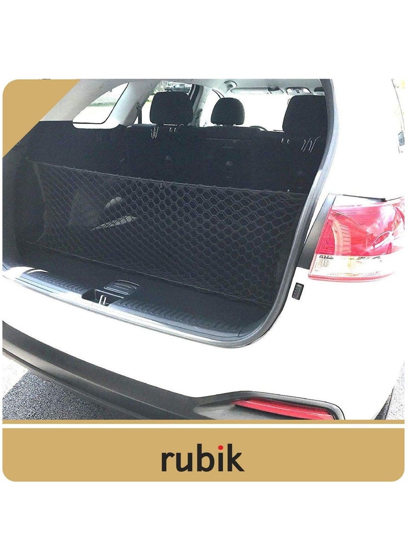 Rubik - Car SUV Trunk Cargo Net Storage Organizer Wall (105x50cm) Fit For Toyota Land Cruiser Prado RAV4 Toyota Sequoia FJ Cruiser Fortuner Crolly Camry Yaris - Image 1