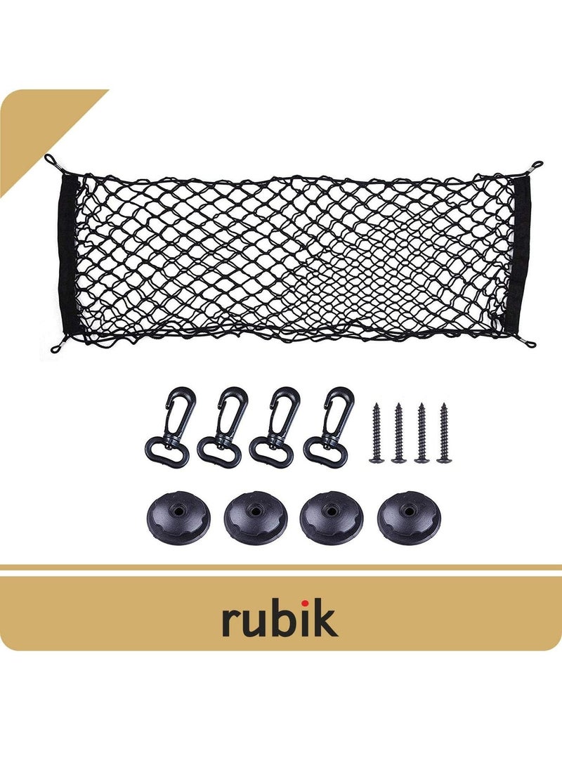 Rubik - Car SUV Trunk Cargo Net Storage Organizer Wall (105x50cm) Fit For Toyota Land Cruiser Prado RAV4 Toyota Sequoia FJ Cruiser Fortuner Crolly Camry Yaris - Image 1