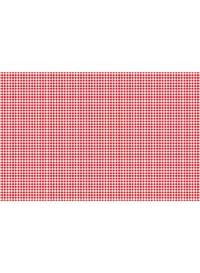 Unique غطاء طاولة بنمط قماش غينغهام الأحمر - Image 1
