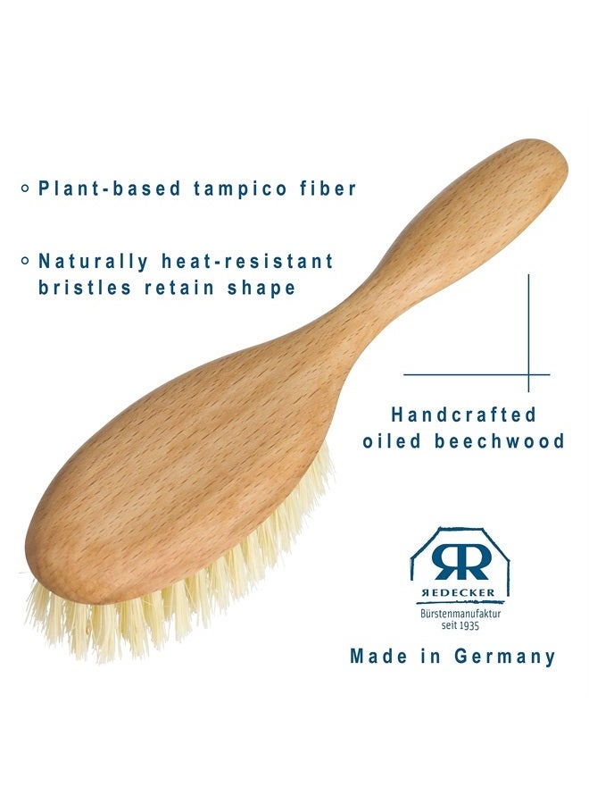 Redecker Tampico Fiber Hairbrush with Oiled Beechwood Handle, 8 inches - Image 5